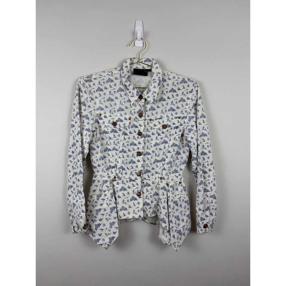 Jean Paul Gaultier Vintage Novelty Motorcycle Toile Jacket Sz 44 (10)